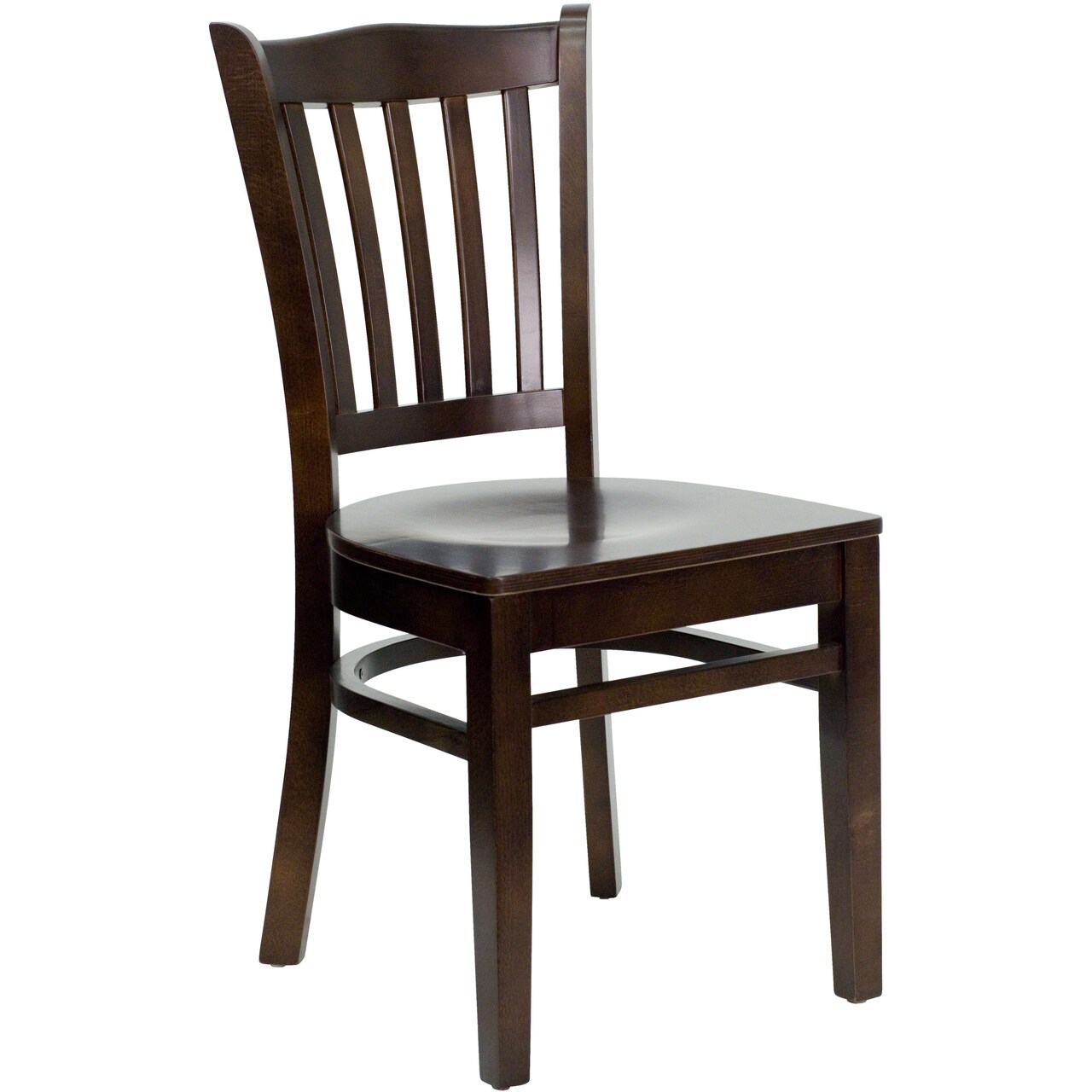 Emma and Oliver Vertical Slat Back Wooden Restaurant Dining Chair